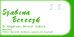 szabina bereczk business card